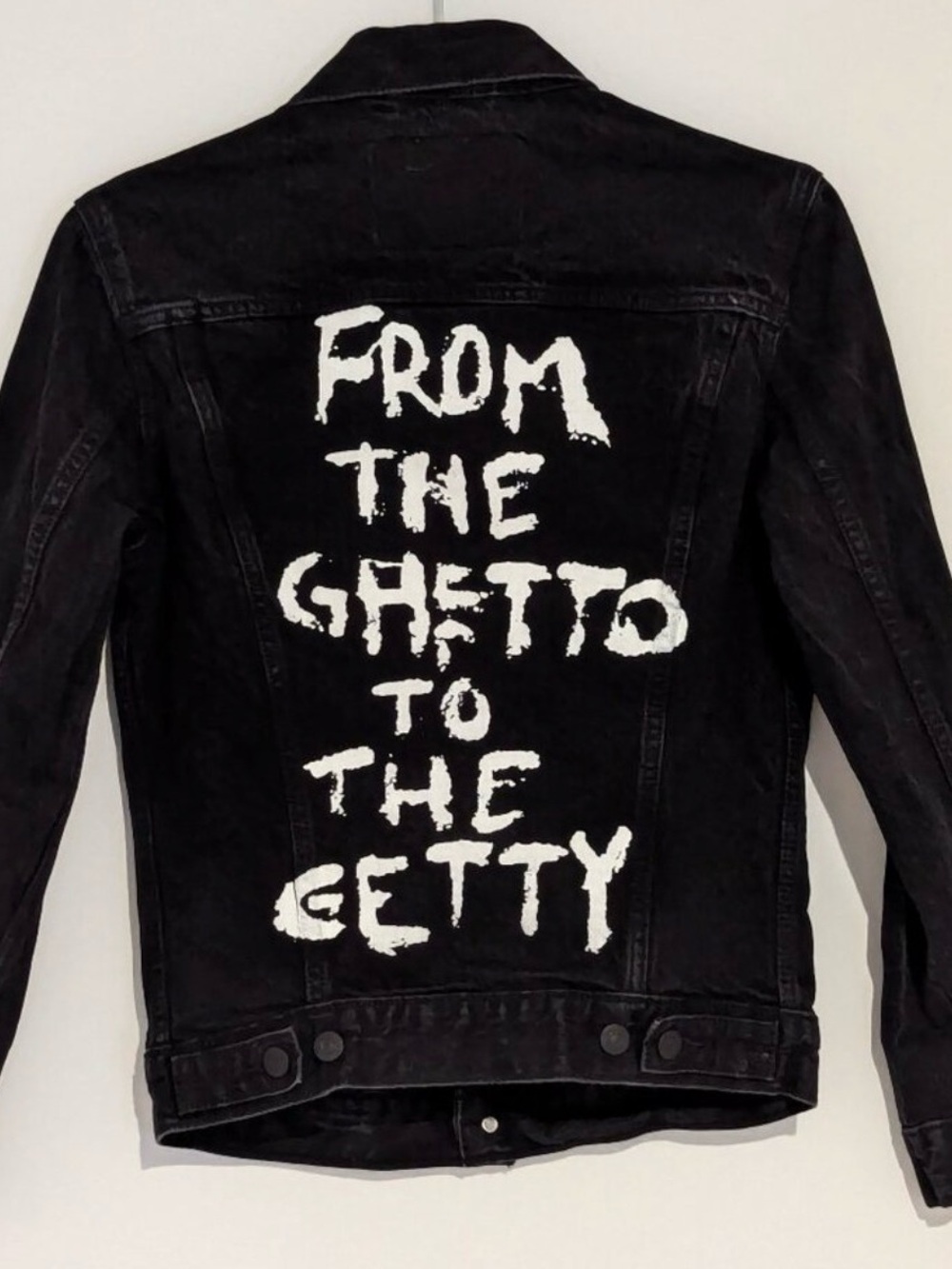 Men's Levi's Jeans X Jo Koy Black Jean Jacket From Ghetto to Getty Sz‎ M